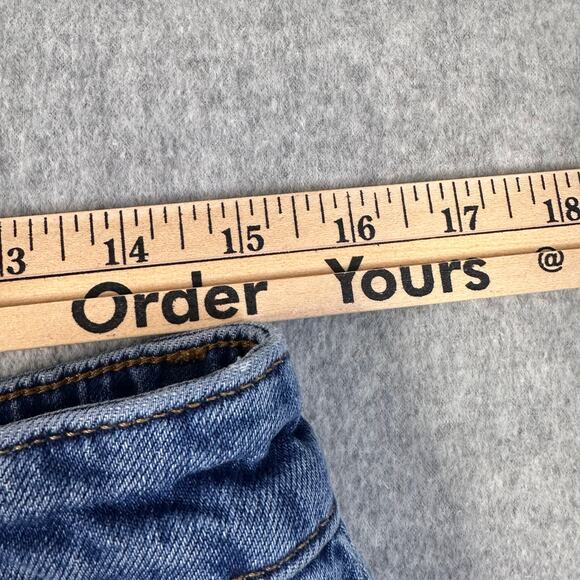 Talbots Ombre Jeans WMN 8 Wide Leg Cropped Gradient Denim Raw Hem Crop High Rise - Picture 7 of 10